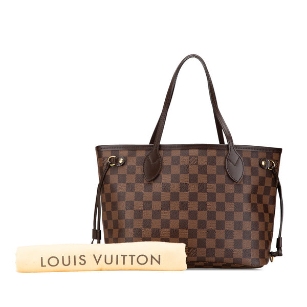 ルイ ヴィトン ダミエ ネヴァーフルPM　 トートバッグ ハンドバッグ N41359 エベヌ ブラウン PVC レザー レディース LOUIS VUITTON 【中古】