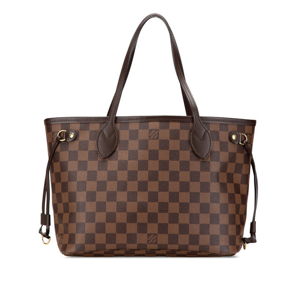 ルイ ヴィトン ダミエ ネヴァーフルPM　 トートバッグ ハンドバッグ N41359 エベヌ ブラウン PVC レザー レディース LOUIS VUITTON 【中古】
