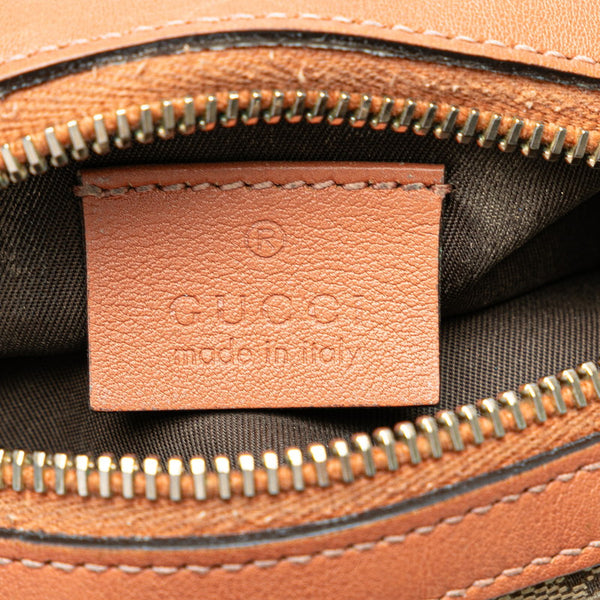 グッチ GGキャンバス バンブー ポーチ 246174 ベージュ ピンク キャンバス レザー レディース GUCCI 【中古】