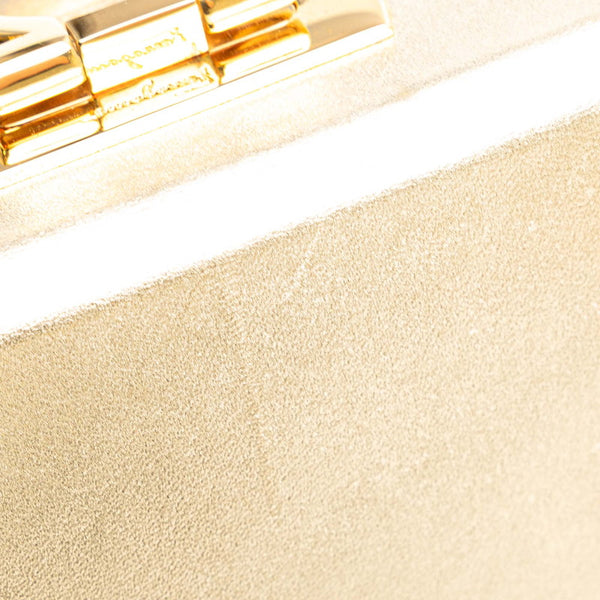 サルヴァトーレフェラガモ ガンチーニ バニティバッグ ハンドバッグ AQ-216154 ゴールド レザー レディース Salvatore Ferragamo 【中古】