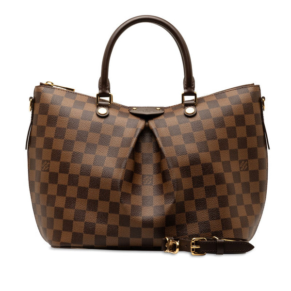 ルイ ヴィトン ダミエ シエナMM ハンドバッグ ショルダーバッグ 2WAY N41546 エベヌ ブラウン PVC レザー レディース LOUIS VUITTON 【中古】