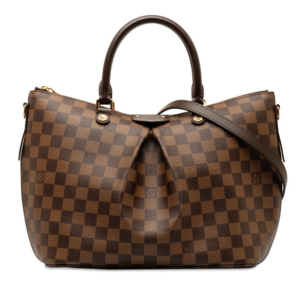 ルイ ヴィトン ダミエ シエナMM ハンドバッグ ショルダーバッグ 2WAY N41546 エベヌ ブラウン PVC レザー レディース LOUIS VUITTON 【中古】