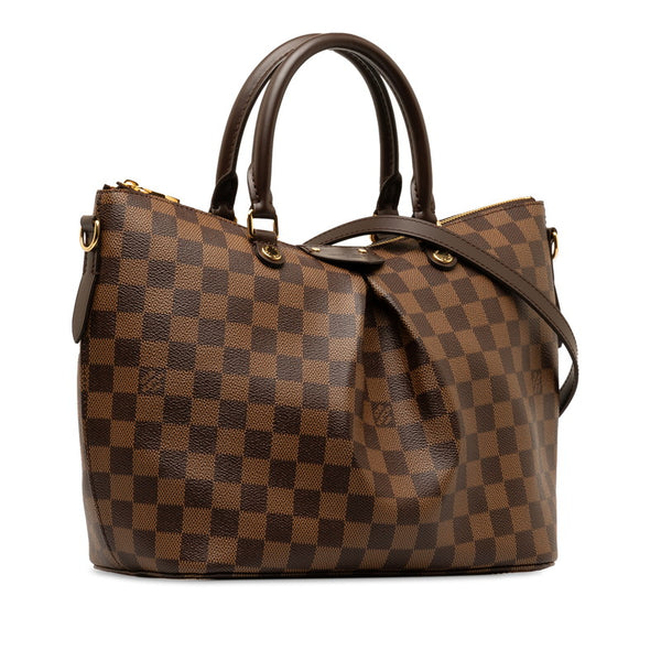 ルイ ヴィトン ダミエ シエナMM ハンドバッグ ショルダーバッグ 2WAY N41546 エベヌ ブラウン PVC レザー レディース LOUIS VUITTON 【中古】