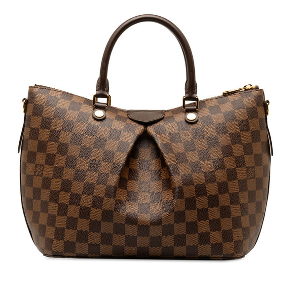 ルイ ヴィトン ダミエ シエナMM ハンドバッグ ショルダーバッグ 2WAY N41546 エベヌ ブラウン PVC レザー レディース LOUIS VUITTON 【中古】
