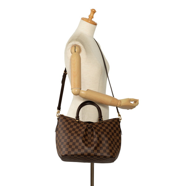 ルイ ヴィトン ダミエ シエナMM ハンドバッグ ショルダーバッグ 2WAY N41546 エベヌ ブラウン PVC レザー レディース LOUIS VUITTON 【中古】