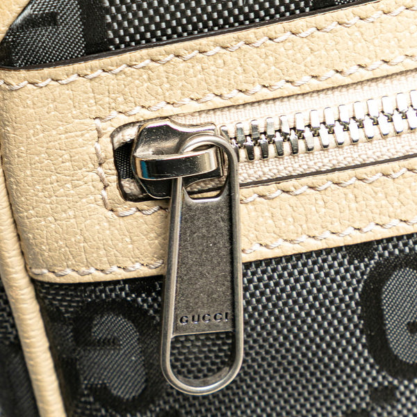 グッチ GGナイロン オフ ザ グリッド ベルトバッグ ウエストバッグ ボディバッグ 631341 グレー ベージュ ナイロン レザー レディース GUCCI 【中古】