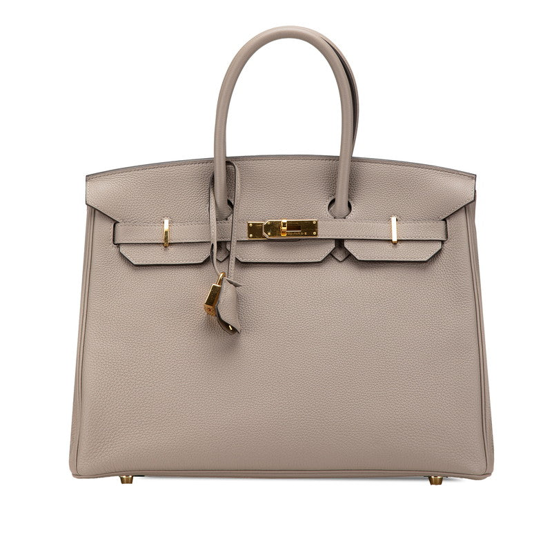 エルメス バーキン35 ハンドバッグ グリアスファルト トゴ レディース HERMES 【中古】