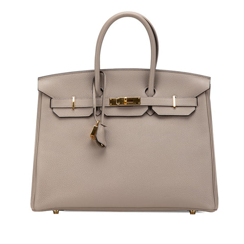 エルメス バーキン35 ハンドバッグ グリアスファルト トゴ レディース HERMES 【中古】