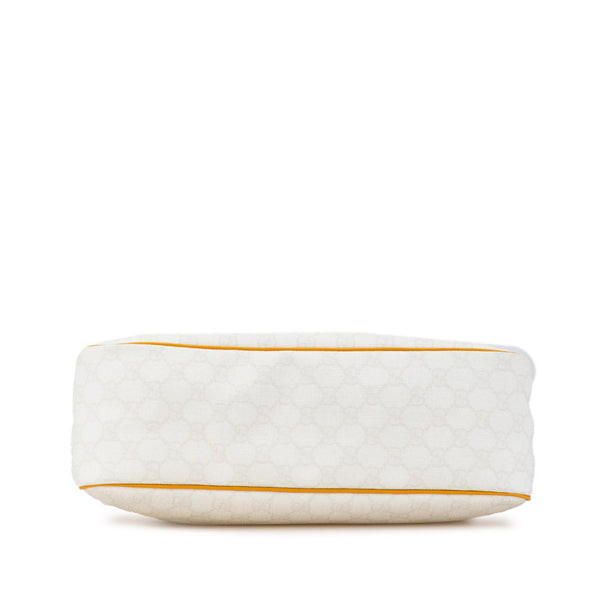 グッチ GGスプリーム ワンショルダーバッグ ハンドバッグ 189898 492174 ホワイト イエロー PVC レザー レディース GUCCI 【中古】