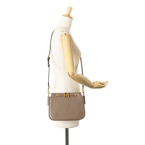 フェンディ エフイズ ショルダーバッグ 8BT349 ブラウン レザー レディース FENDI 【中古】