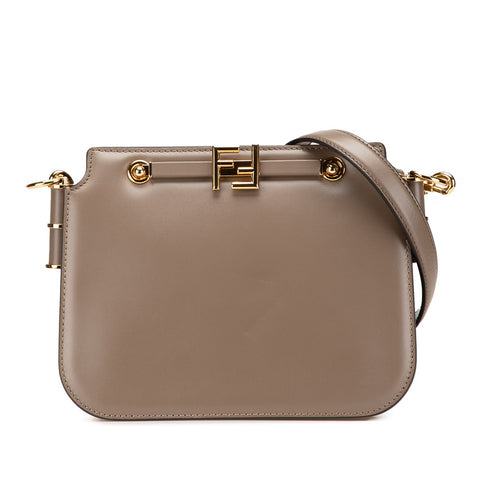 フェンディ エフイズ ショルダーバッグ 8BT349 ブラウン レザー レディース FENDI 【中古】