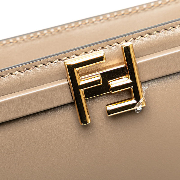 フェンディ エフイズ ショルダーバッグ 8BT349 ブラウン レザー レディース FENDI 【中古】