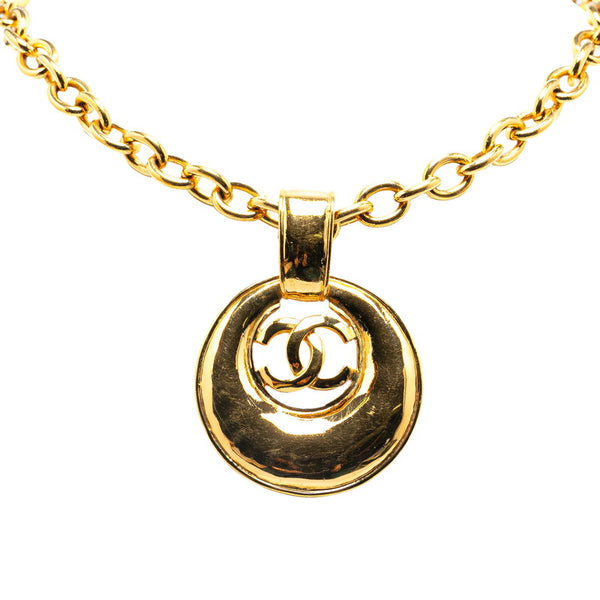 シャネル ヴィンテージ ココマーク ネックレス ゴールド メッキ レディース CHANEL 【中古】