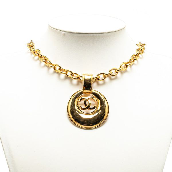 シャネル ヴィンテージ ココマーク ネックレス ゴールド メッキ レディース CHANEL 【中古】