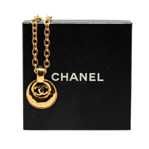 シャネル ヴィンテージ ココマーク ネックレス ゴールド メッキ レディース CHANEL 【中古】