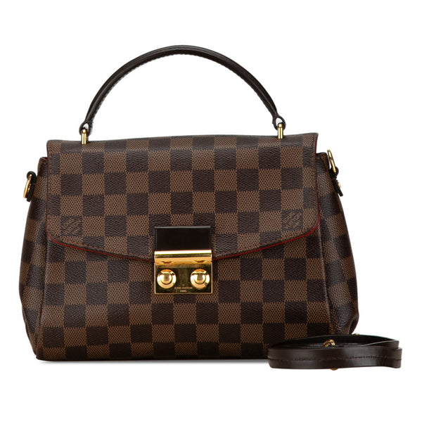 ルイ ヴィトン ダミエ クロワゼットPM ハンドバッグ ショルダーバッグ 2WAY N53000 ブラウン PVC レザー レディース LOUIS VUITTON 【中古】