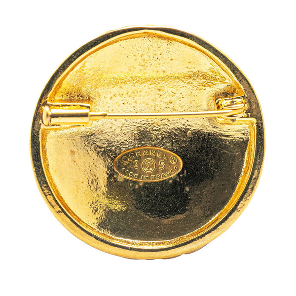 シャネル マトラッセ ココマーク ブローチ ゴールド メッキ レディース CHANEL 【中古】