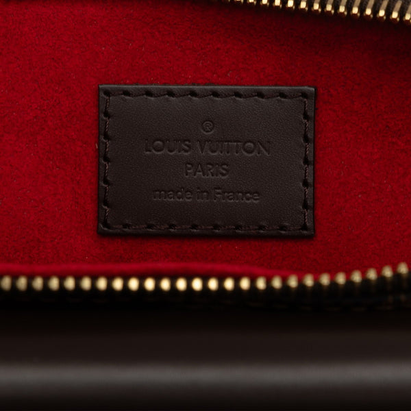 ルイ ヴィトン ダミエ トワイス 斜め掛け ショルダーバッグ N48259 エベヌ レッド PVC レザー レディース LOUIS VUITTON 【中古】