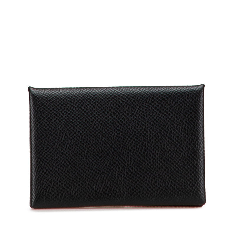 エルメス カルヴィ カードケース コインケース ブラック ヴォーエプソン レディース HERMES 【中古】
