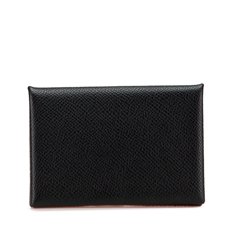 エルメス カルヴィ カードケース コインケース ブラック ヴォーエプソン レディース HERMES 【中古】