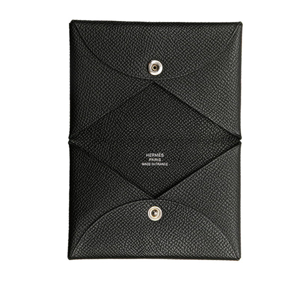 エルメス カルヴィ カードケース コインケース ブラック ヴォーエプソン レディース HERMES 【中古】