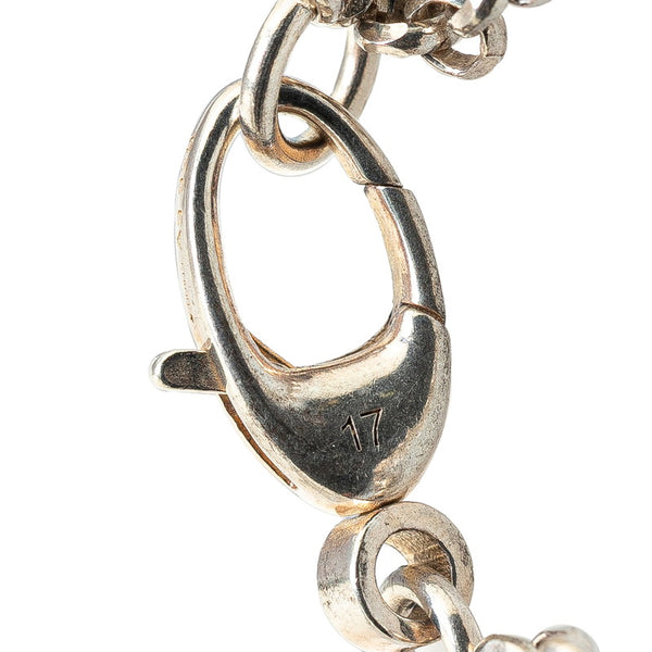 グッチ ダブルG キーチャーム ブレスレット #17 SV925 シルバー レディース GUCCI 【中古】