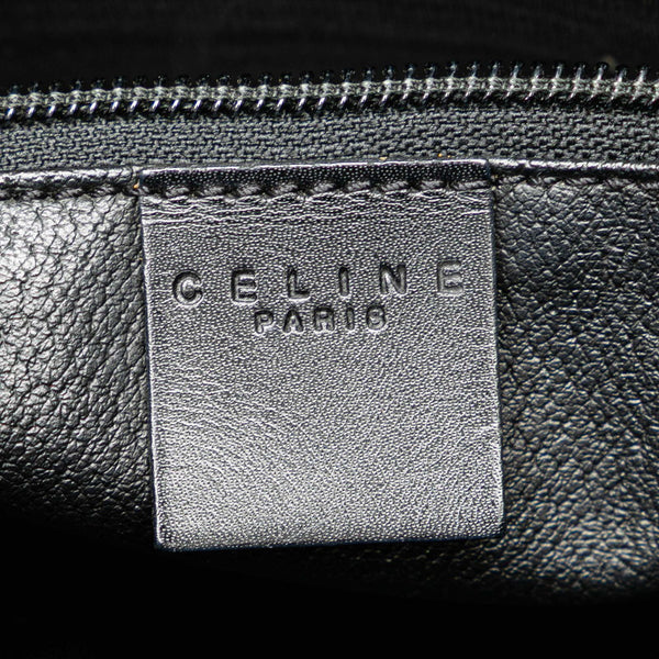 セリーヌ マカダム トートバッグ ブラウン ブラック PVC レザー レディース CELINE 【中古】