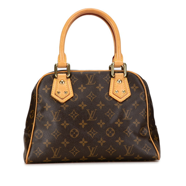 ルイ ヴィトン モノグラム マンハッタンPM ハンドバッグ M40026 ブラウン PVC レザー レディース LOUIS VUITTON 【中古】