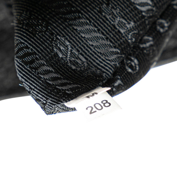 プラダ ロゴ ハンドバッグ ショルダーバッグ 2WAY ブラック レザー レディース PRADA 【中古】