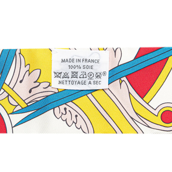 エルメス ツイリー Washington's Carriage Detail ジョージワシントンの馬車 スカーフ ホワイト マルチカラー シルク レディース HERMES 【中古】