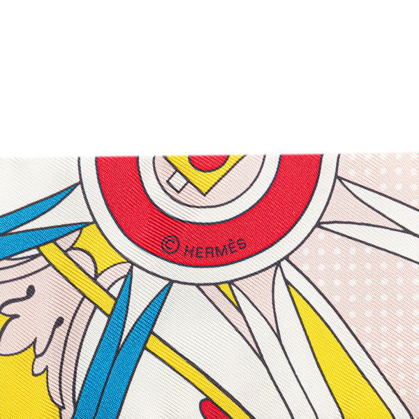 エルメス ツイリー Washington's Carriage Detail ジョージワシントンの馬車 スカーフ ホワイト マルチカラー シルク レディース HERMES 【中古】