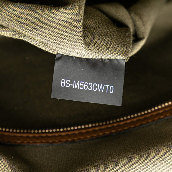 ヴァレンティノ 迷彩 カモフラージュ モチーフ リュック バックパック グリーン キャンバス レザー レディース VALENTINO 【中古】