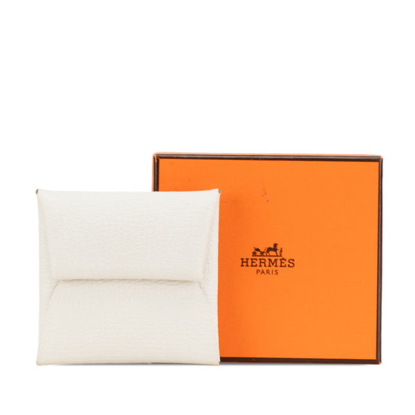 エルメス バスティア コインケース マッシュルーム シルバー金具 シェーブル レディース HERMES 【中古】