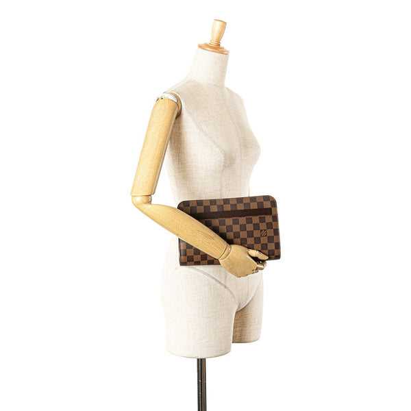 ルイ ヴィトン ダミエ サンルイ セカンドバッグ N51993 ブラウン PVC レザー メンズ LOUIS VUITTON 【中古】