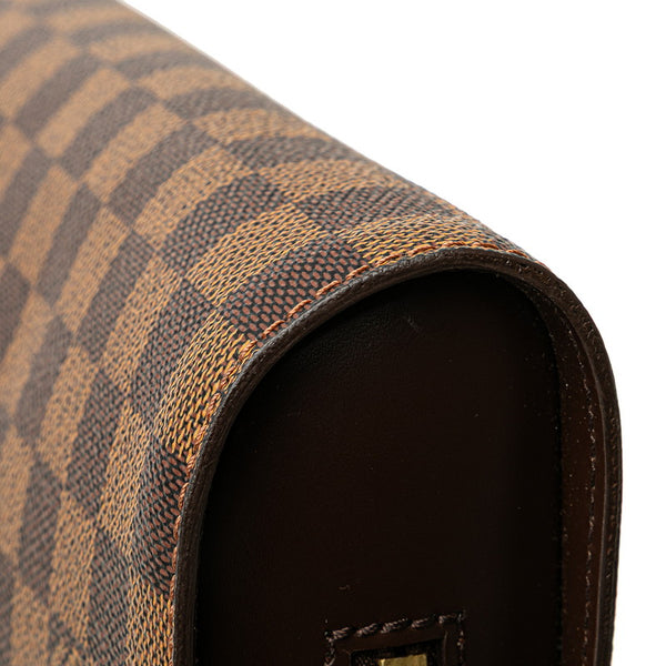 ルイ ヴィトン ダミエ サンルイ セカンドバッグ N51993 ブラウン PVC レザー メンズ LOUIS VUITTON 【中古】