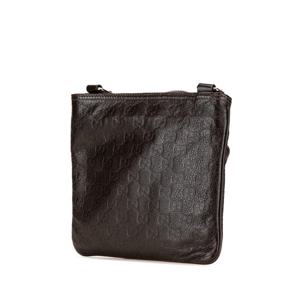 グッチ グッチシマ 斜め掛け ショルダーバッグ 201538 ブラウン レザー レディース GUCCI 【中古】