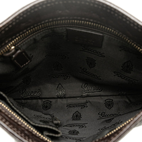 グッチ グッチシマ 斜め掛け ショルダーバッグ 201538 ブラウン レザー レディース GUCCI 【中古】
