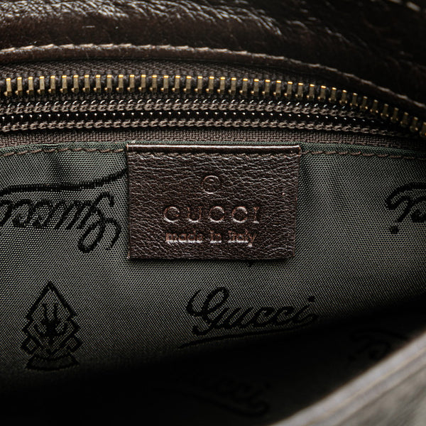 グッチ グッチシマ 斜め掛け ショルダーバッグ 201538 ブラウン レザー レディース GUCCI 【中古】