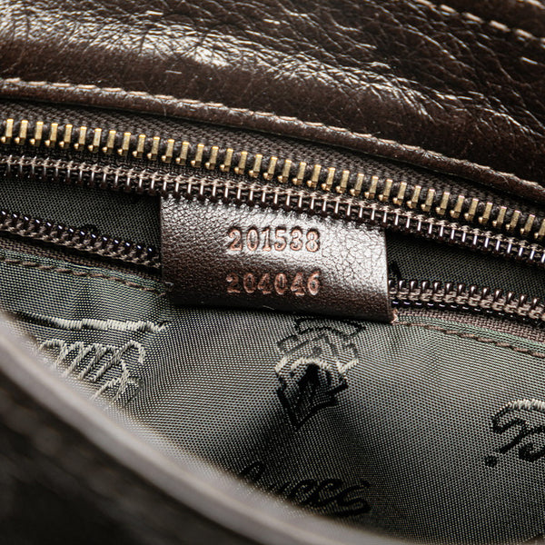 グッチ グッチシマ 斜め掛け ショルダーバッグ 201538 ブラウン レザー レディース GUCCI 【中古】