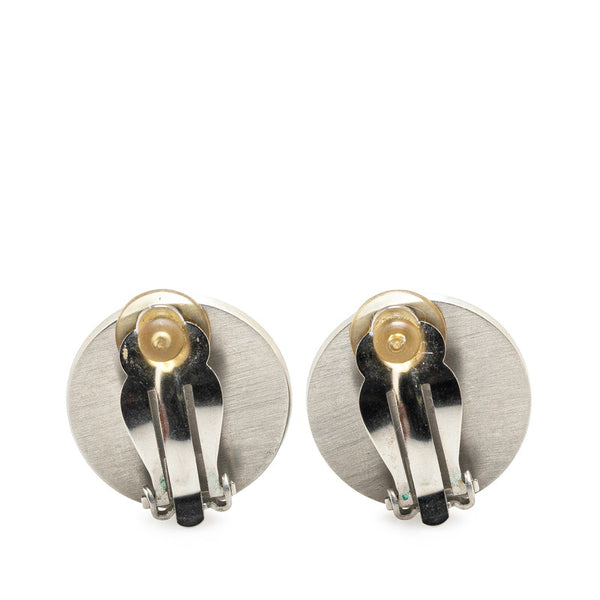 シャネル ココマーク カメリア イヤリング シルバー ブラック メタル レディース CHANEL 【中古】