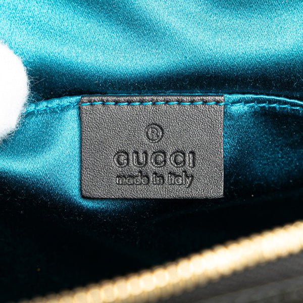 グッチ オフィディア シェリーライン 斜め掛け ショルダーバッグ 499621 レッド ブラック スウェード レザー レディース GUCCI 【中古】