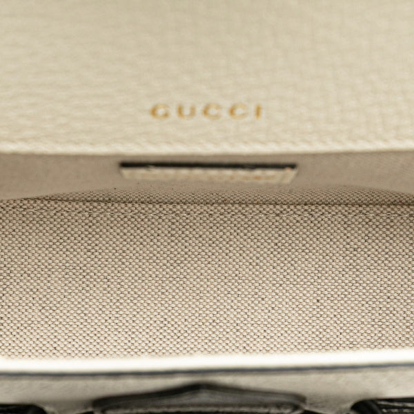 グッチ × adidas ホースビット ショルダーバッグ 658574 ホワイト ブラック レザー レディース GUCCI 【中古】