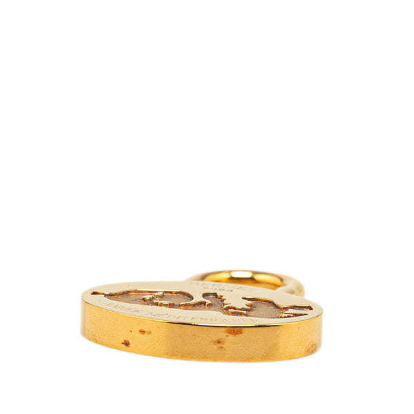 エルメス 地中海 2003年限定 カデナ パドロック 南京錠 ゴールド メッキ レディース HERMES 【中古】