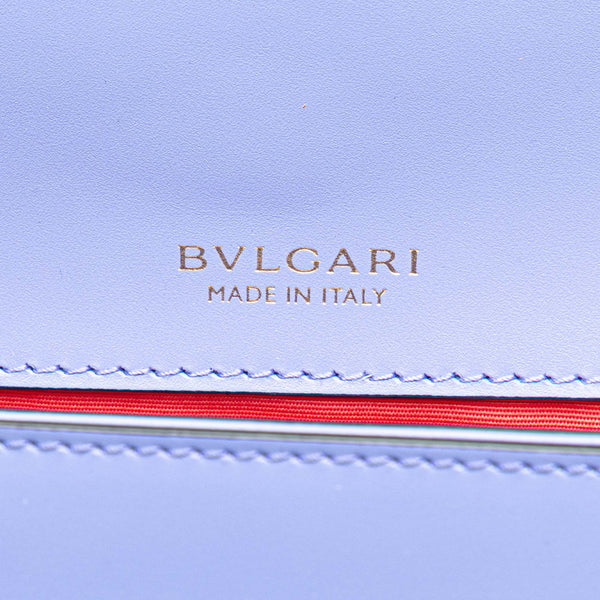ブルガリ セルペンティ フォーエバー チェーン ショルダーバッグ ハンドバッグ ブルー レザー レディース BVLGARI 【中古】