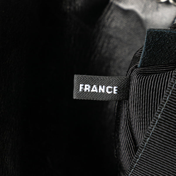 シャネル 2.55 チョコバー 斜め掛け チェーン ショルダーバッグ ブラック ラムスキン レディース CHANEL 【中古】