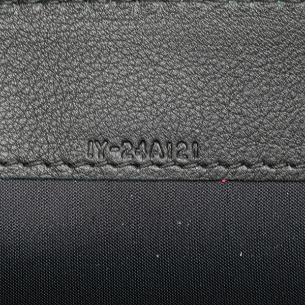 サルヴァトーレフェラガモ ロゴスタッズ クラッチバッグ ポーチ 24A121  ブラック レッド カーフレザー レディース Salvatore Ferragamo 【中古】