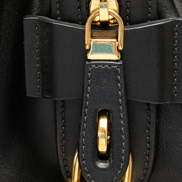 プラダ エスプラナード バイカラー ハンドバッグ 1BA046 ブラック グレー サフィアーノレザー レディース PRADA 【中古】