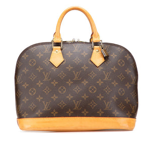 ルイ ヴィトン モノグラム アルマMM ハンドバッグ M40878 ブラウン PVC レザー レディース LOUIS VUITTON 【中古】