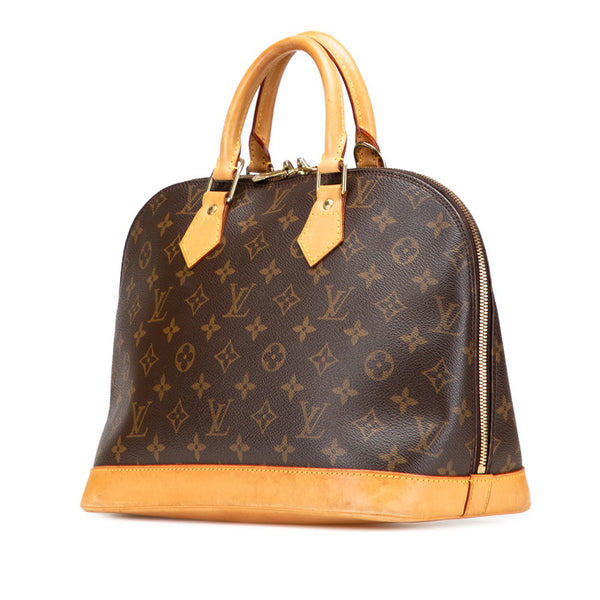 ルイ ヴィトン モノグラム アルマMM ハンドバッグ M40878 ブラウン PVC レザー レディース LOUIS VUITTON 【中古】