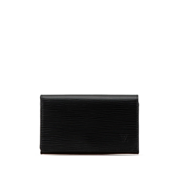 ルイ ヴィトン エピ ポルトフォイユ トレゾール L字ファスナー 二つ折り財布 M63972 ノワール レザー レディース LOUIS VUITTON 【中古】